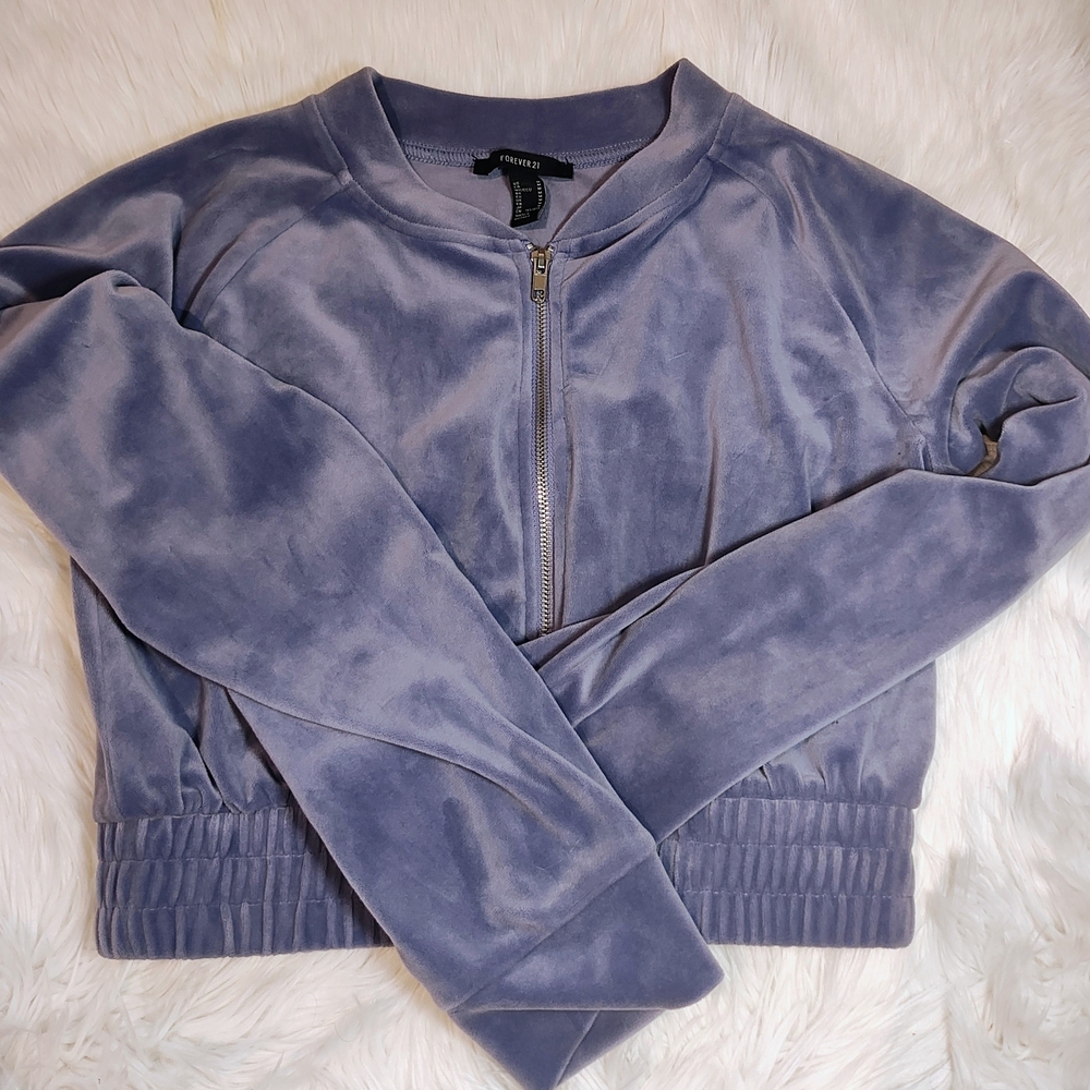 Women's Velour Style Purple Jacket